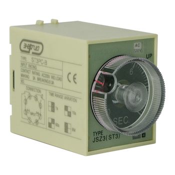 Реле времени 220V ST3PC-B (0.1-1s/10s/60s/6 min) Энергия - Электрика, НВА - Реле, автоматизация и управление - Реле времени - Магазин электрооборудования для дома ТурбоВольт