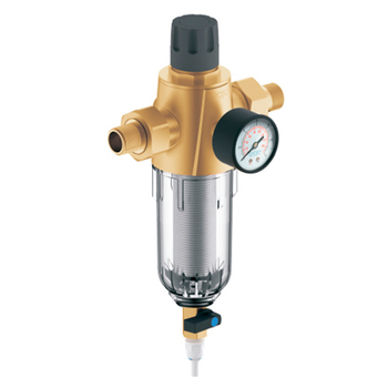 Магистральный фильтр Гейзер Бастион 7508075233 с обратной промывкой и манометром для холодной воды 1/2 - Фильтры для воды - Магистральные фильтры - Магазин электрооборудования для дома ТурбоВольт